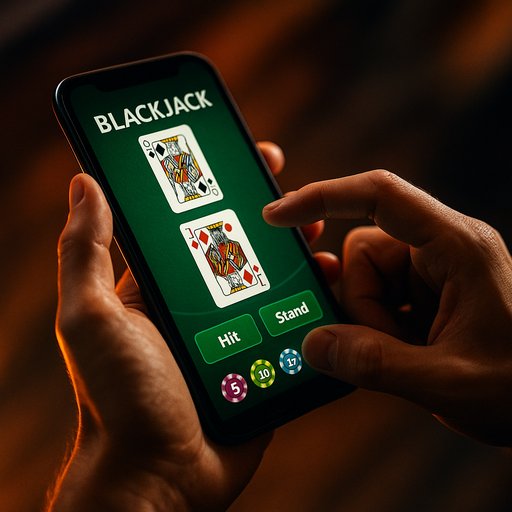 ACE444 blackjack session on mobile