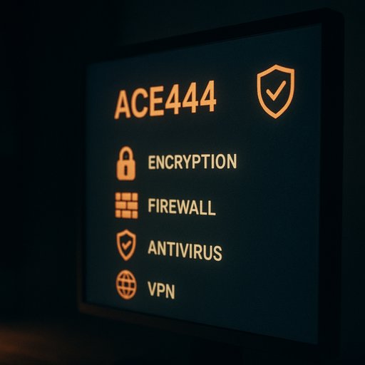 ACE444 security indicators on screen