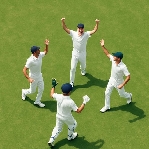ACE444 cricket players celebrating on field